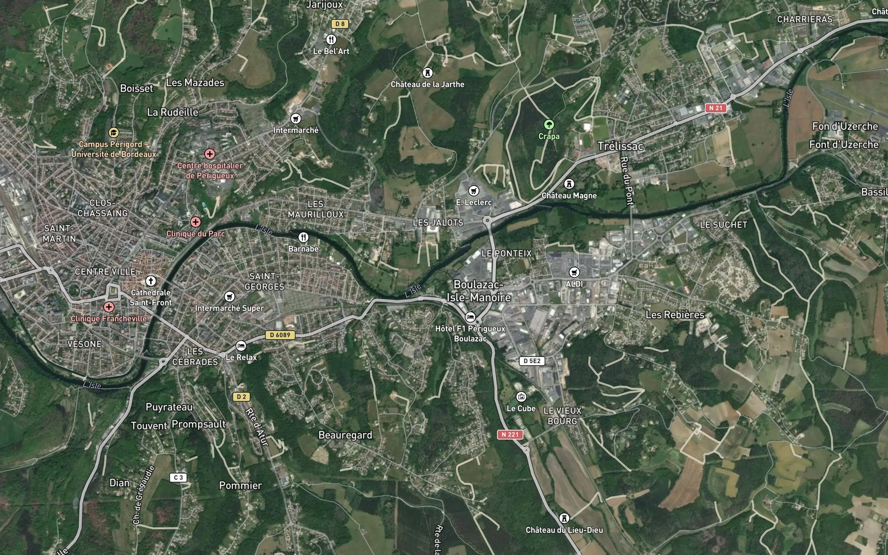 Satellite map of the Ruisseau le Manoir