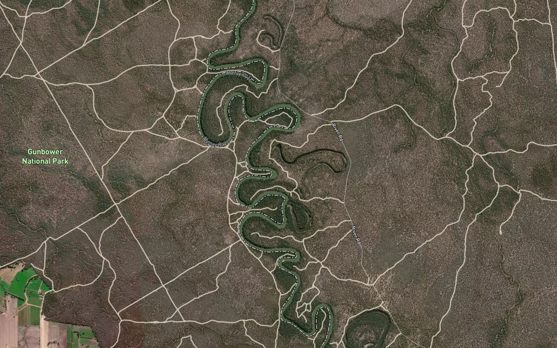 Satellite map of the Sandbar Bend