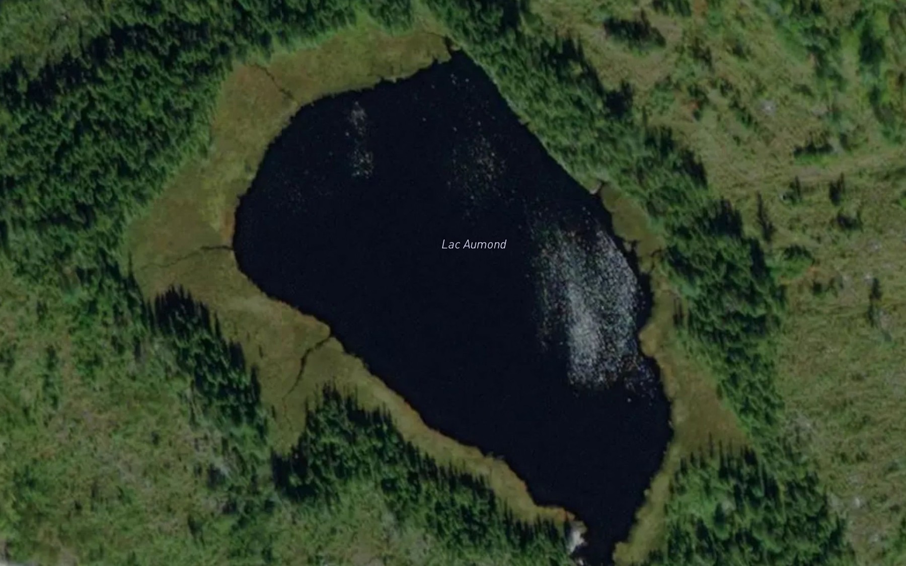 Satellite map of the Lac Aumond
