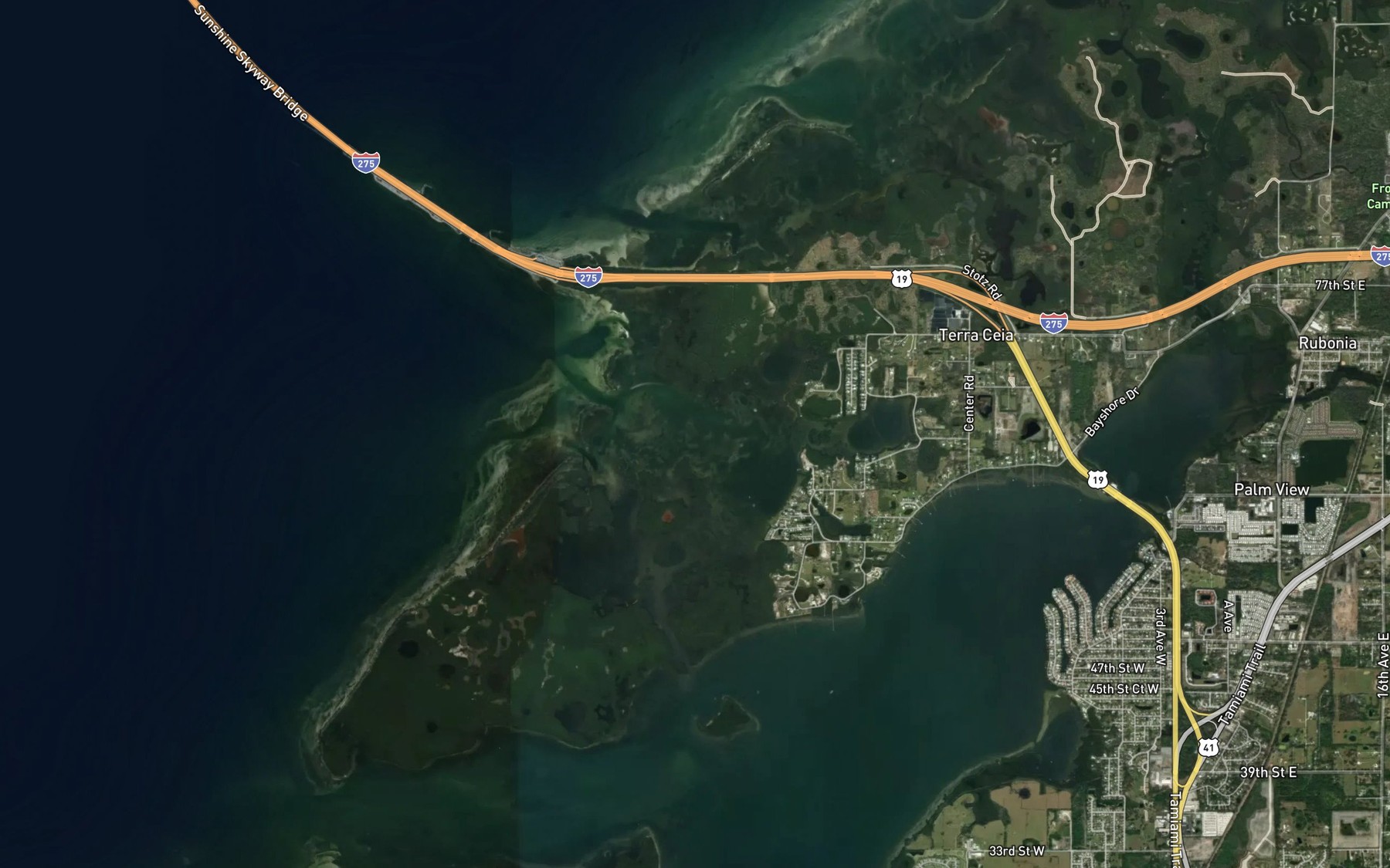 Satellite map of the Miguel Bay
