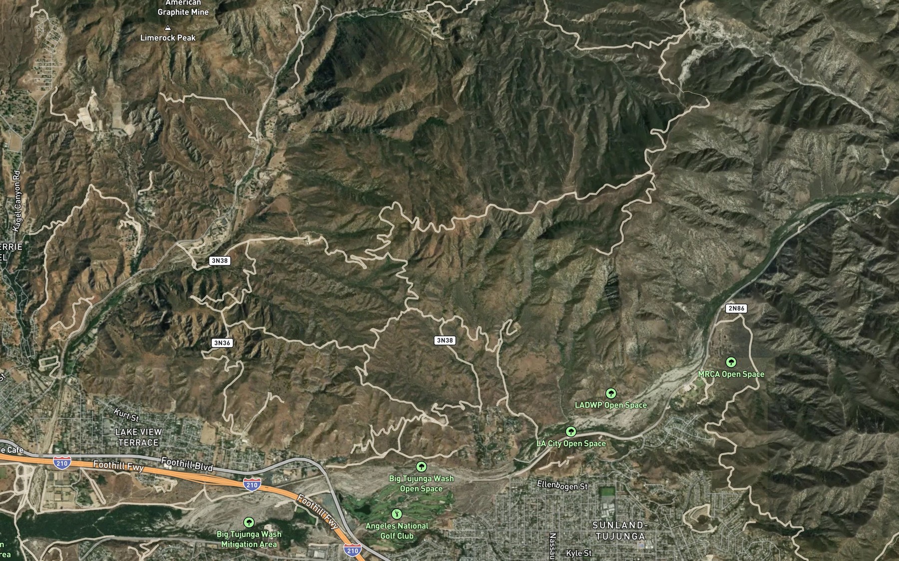 Satellite map of the Fascination Spring