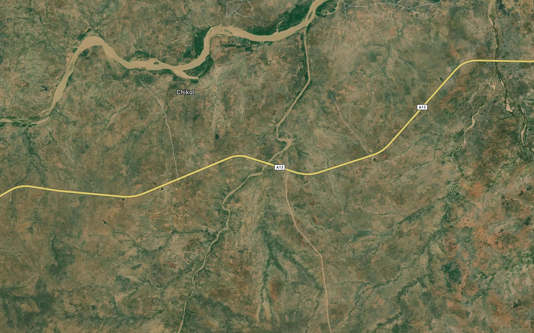 Satellite map of the River Jange