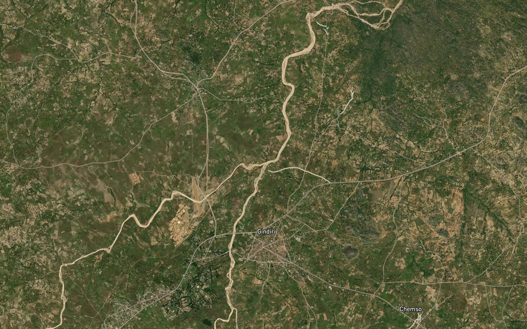 Satellite map of the River Mongu