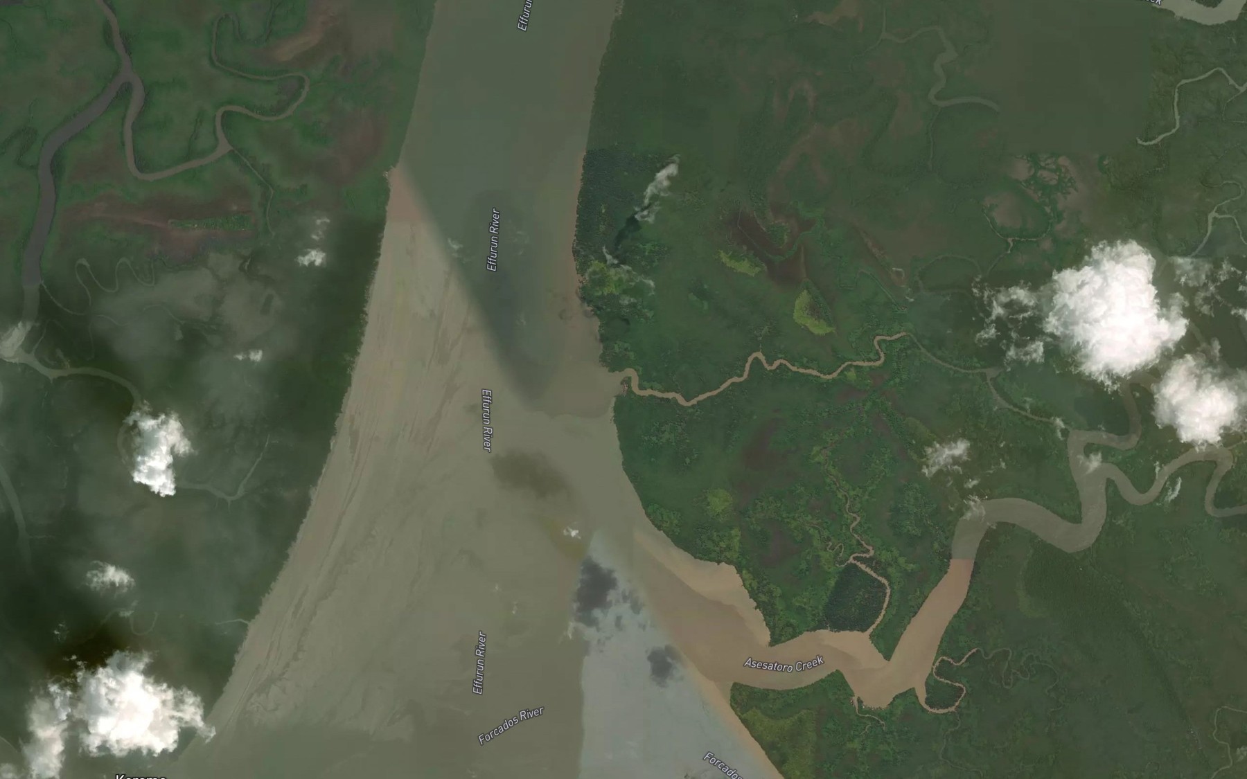 Satellite map of the Zaphor Creek