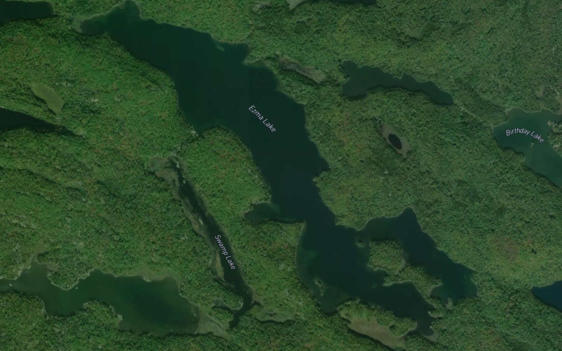 Satellite map of the Ezma Lake