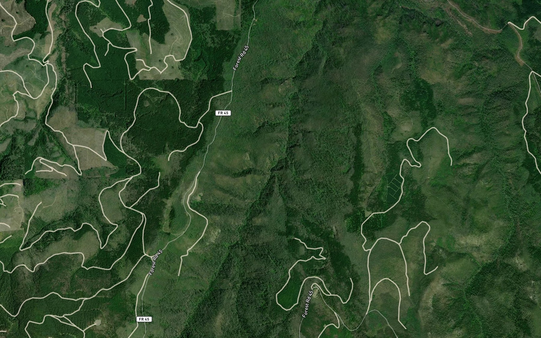 Satellite map of the Oscar Creek