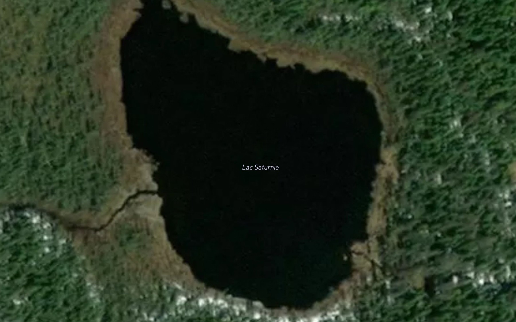 Satellite map of the Lac Saturnie
