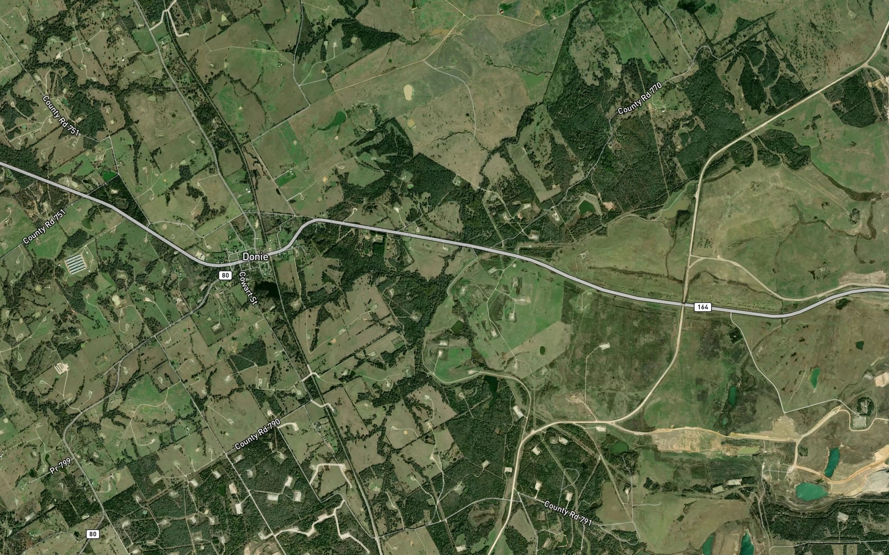 Satellite map of the Alum Branch