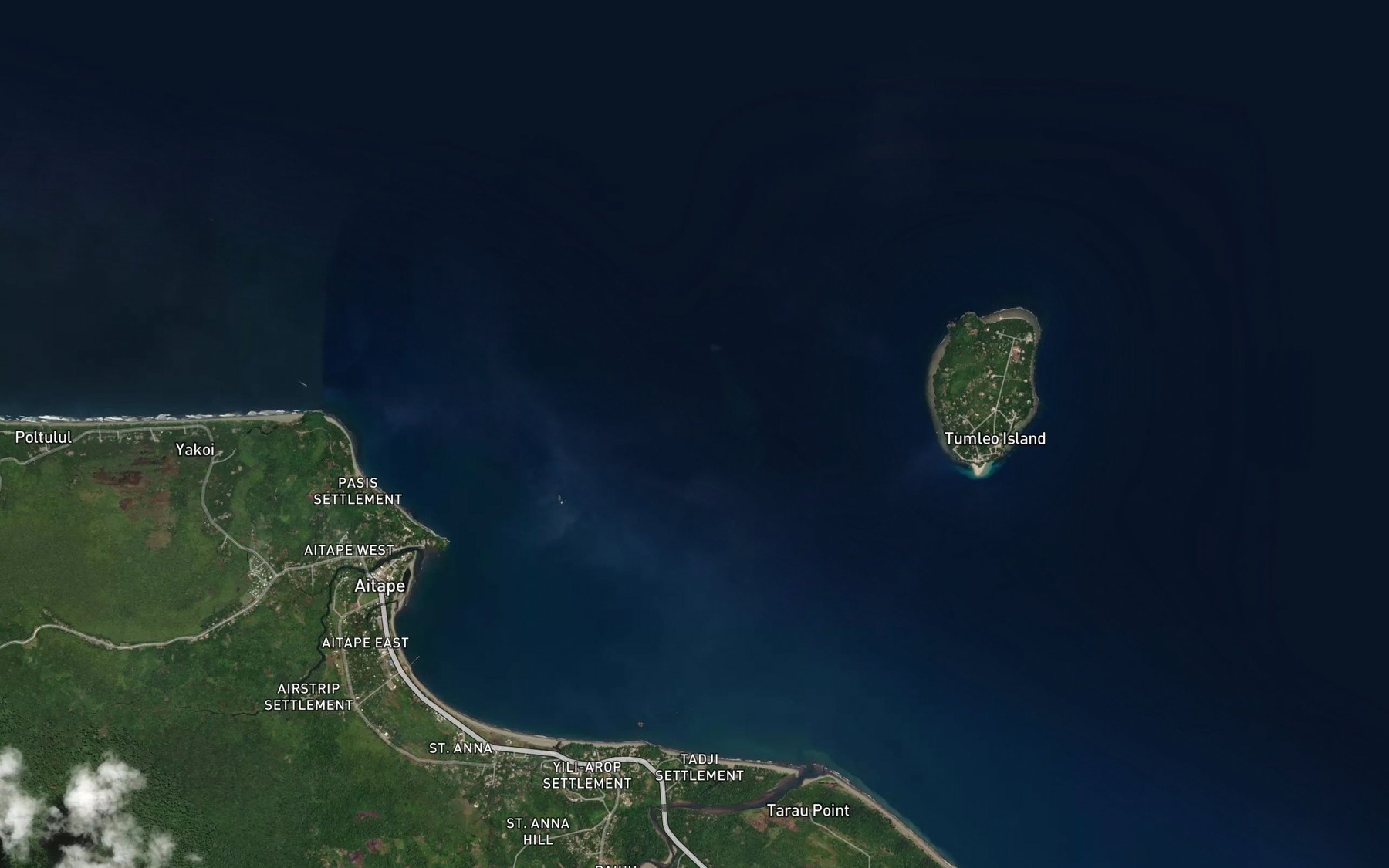 Satellite map of the Wolpiei Rock