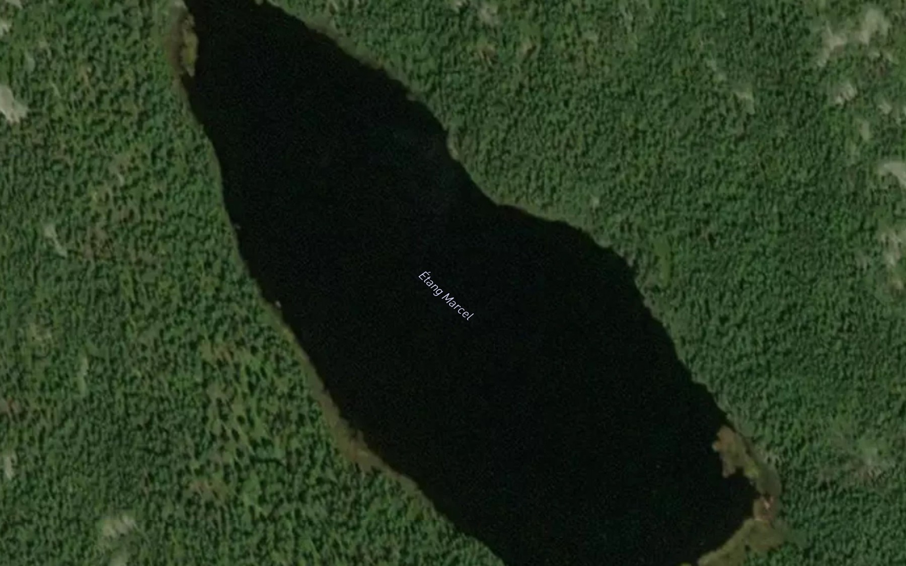 Satellite map of the Etang Marcel