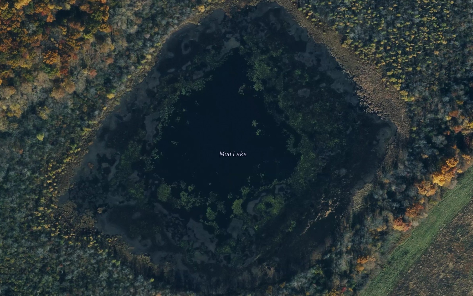 Satellite map of the Mud Lake