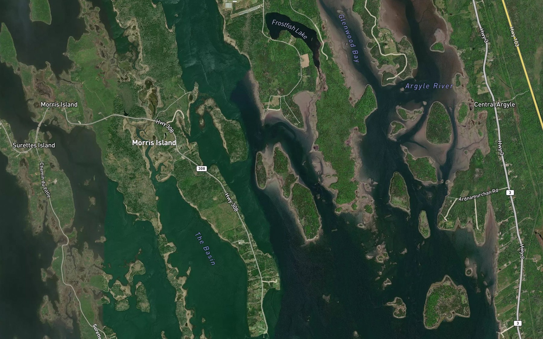 Satellite map of the Crazy Pass