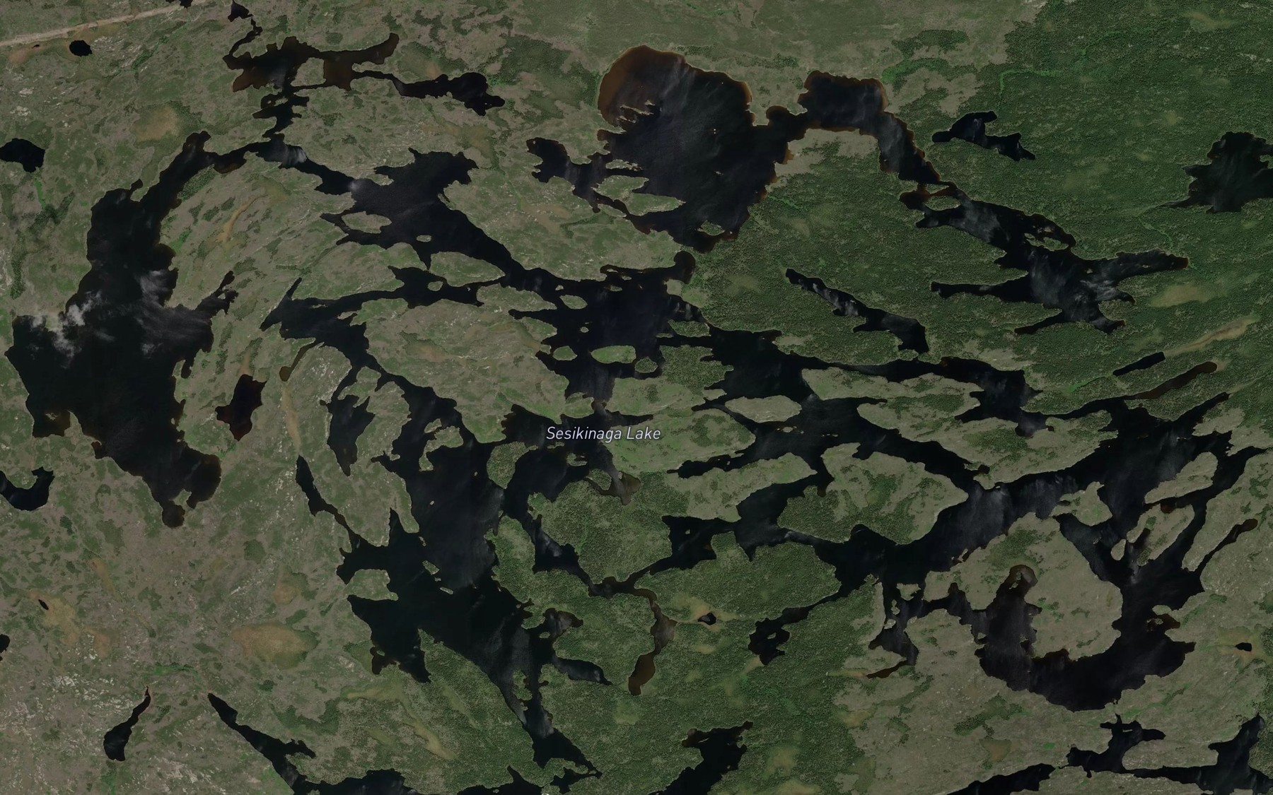 Satellite map of the Sesikinaga Lake