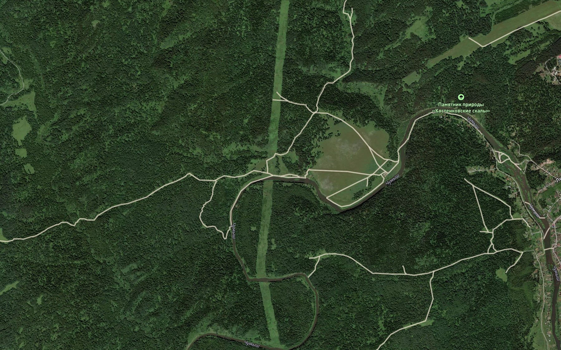 Satellite map of the Indyga