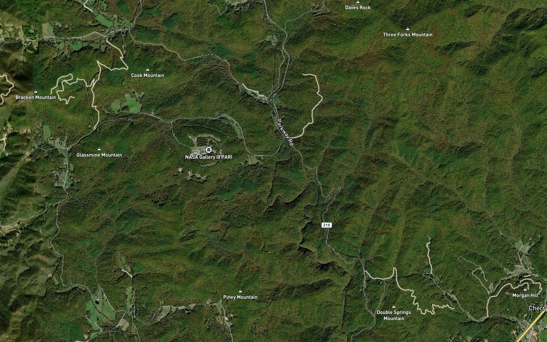 Satellite map of the Lamance Creek