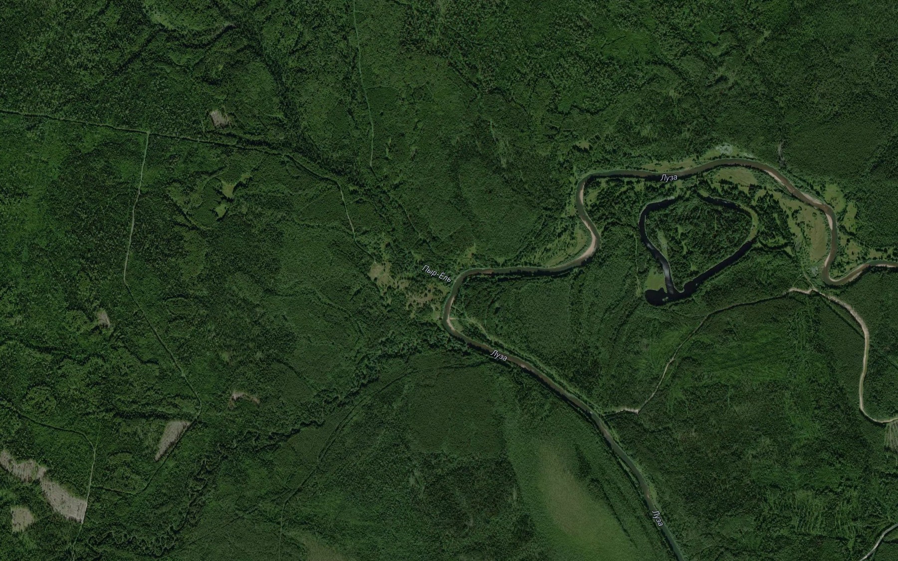 Satellite map of the Pyr
