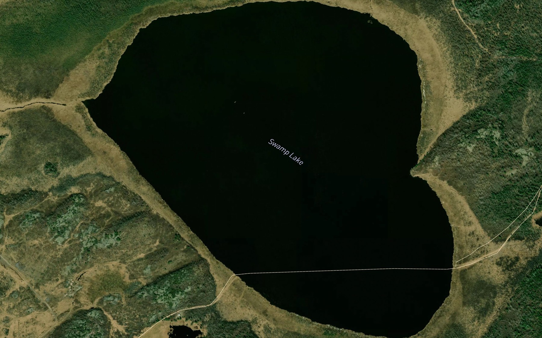 Satellite map of the Swamp Lake