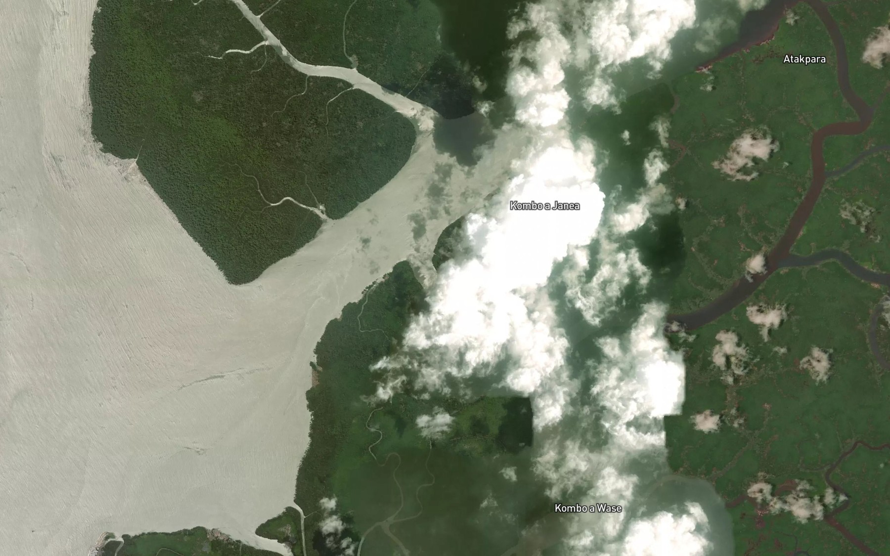 Satellite map of the Dennis Creek