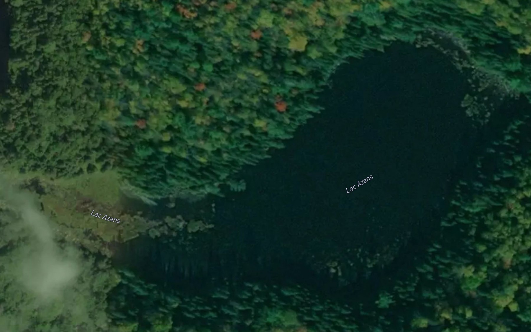 Satellite map of the Lac Azans