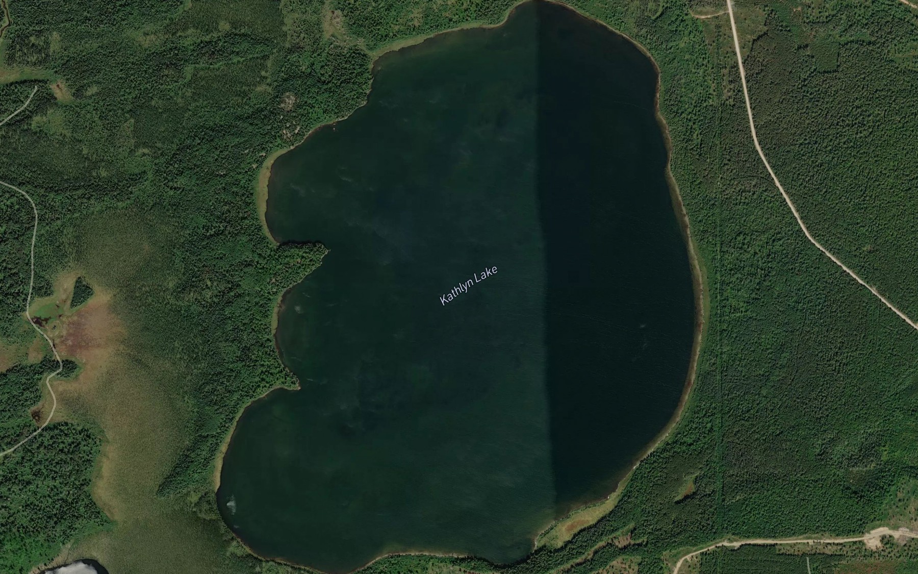 Satellite map of the Kathlyn Lake