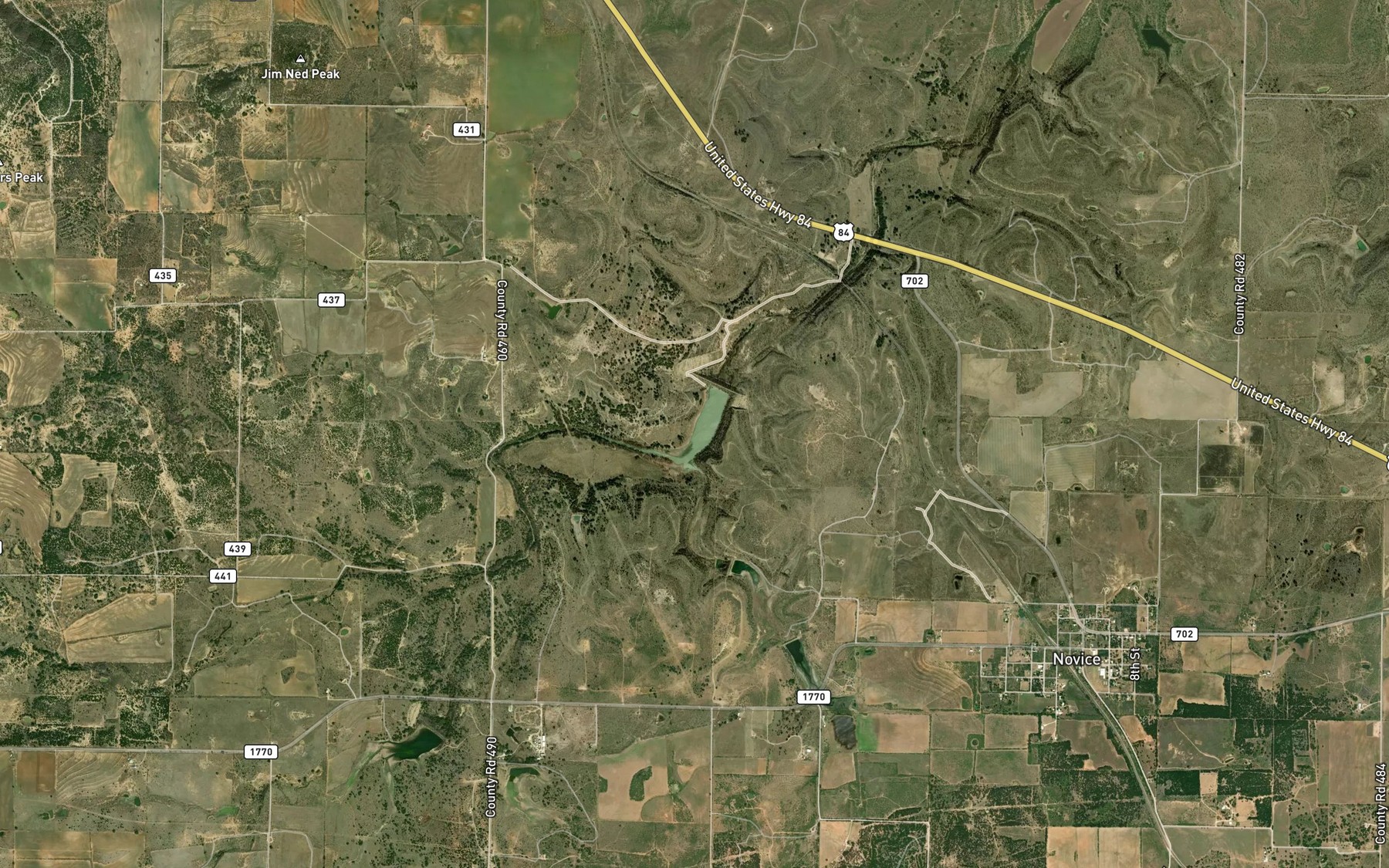 Satellite map of the Soil Conservation Service Site 12e1 Reservoir