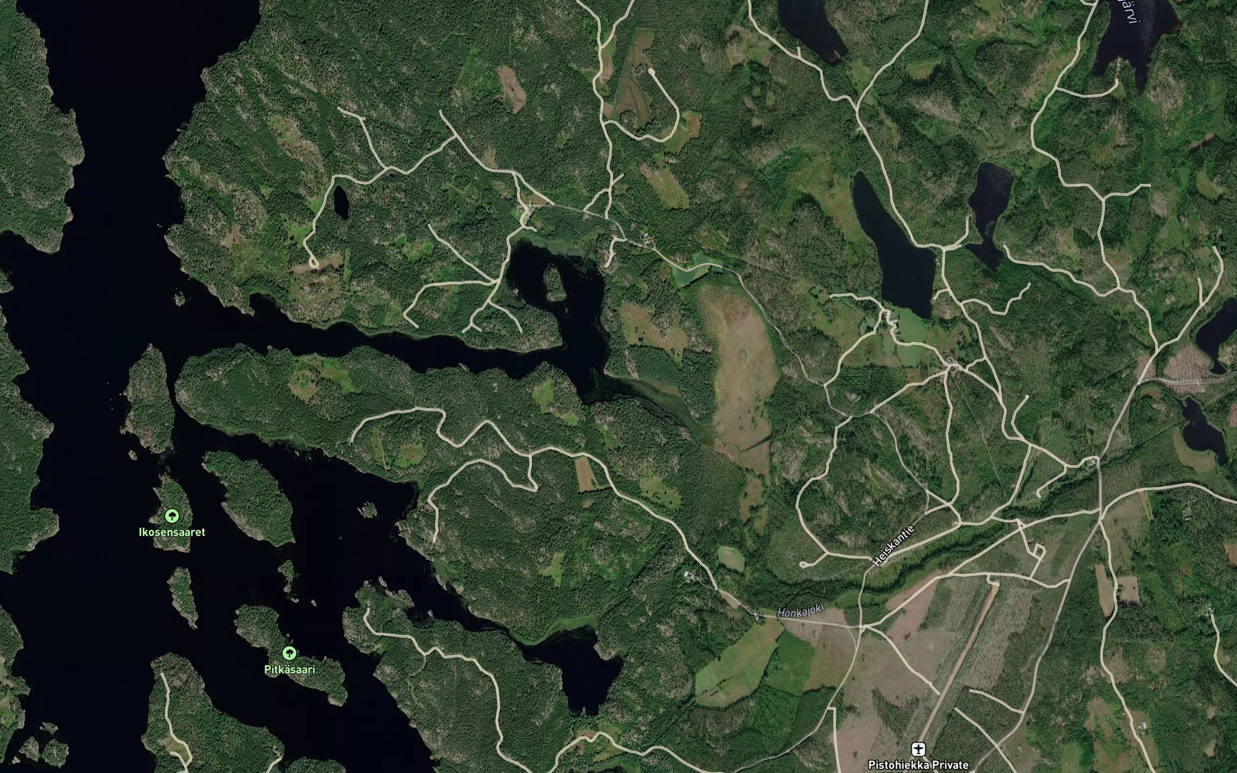 Satellite map of the Honkajoki