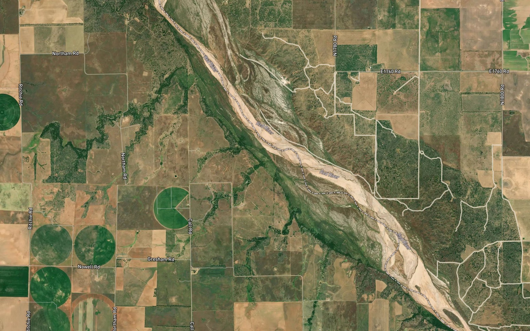 Satellite map of the Kid Creek