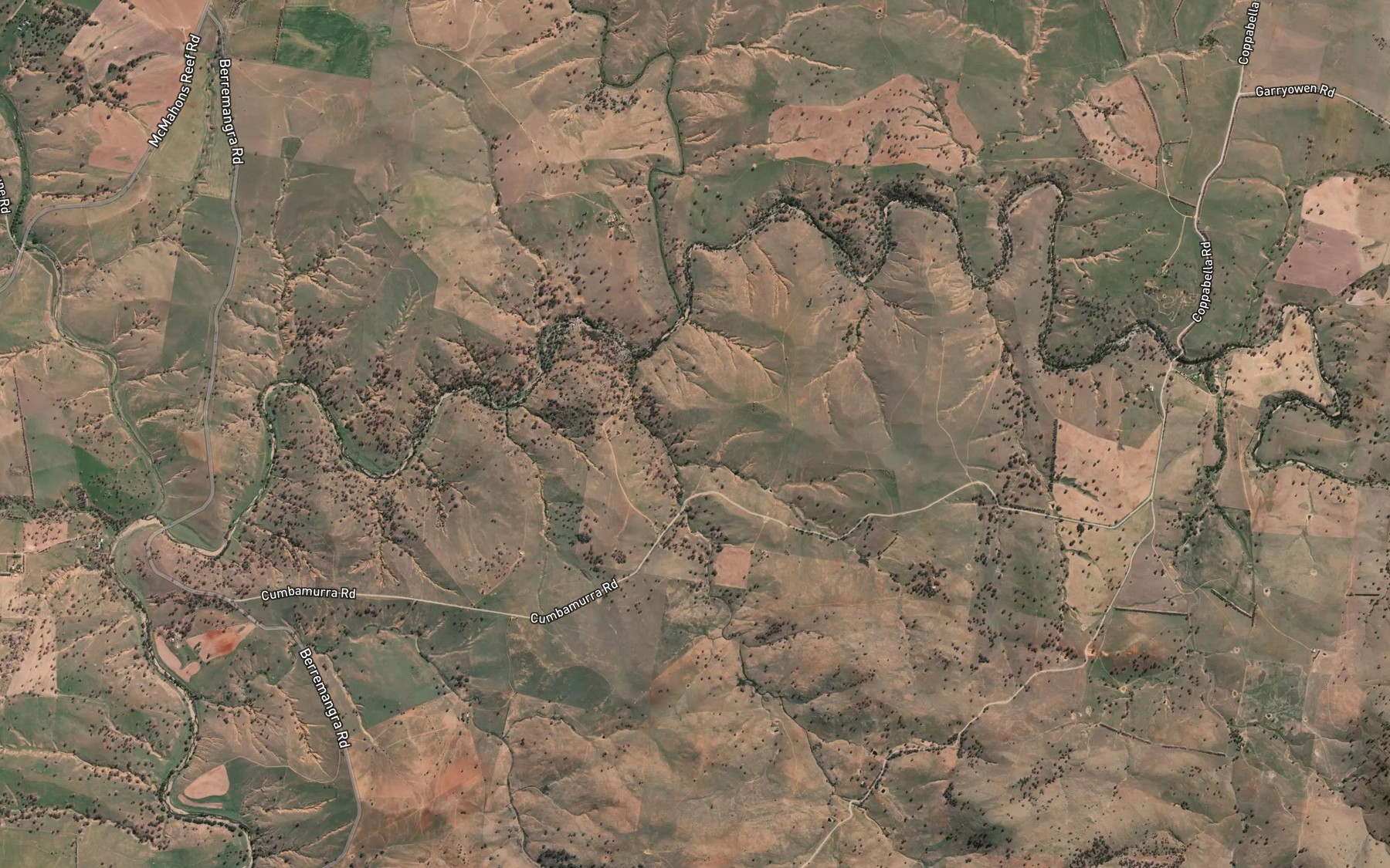 Satellite map of the Spring Creek