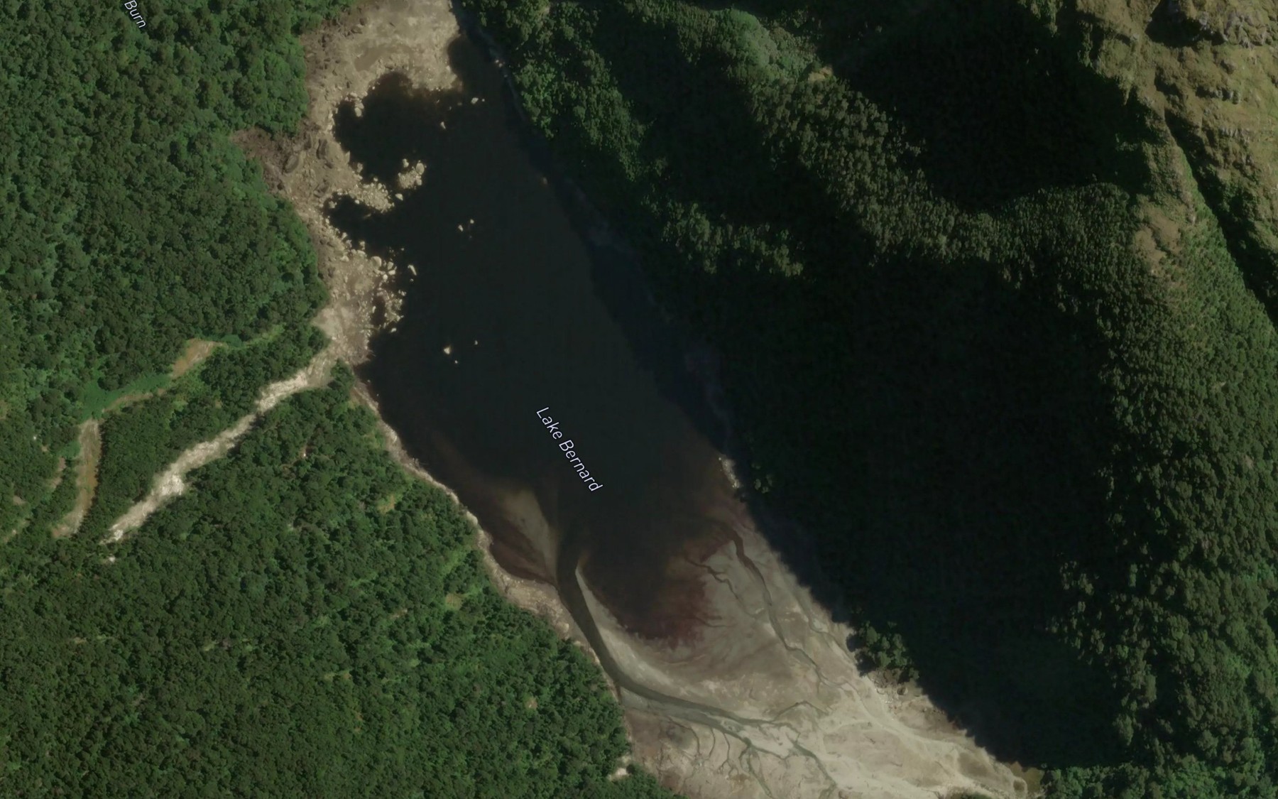 Satellite map of the Lake Bernard