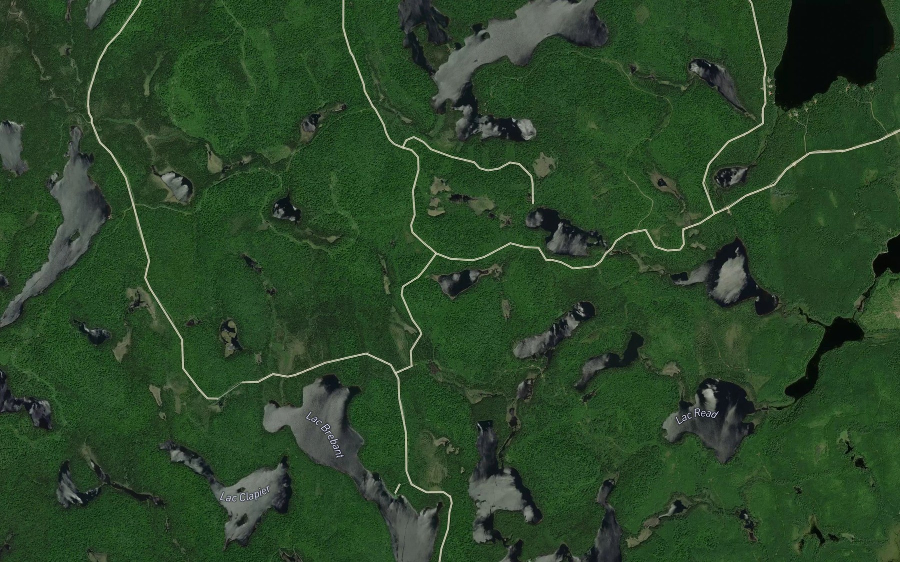 Satellite map of the Lac Kamacamekocickacik