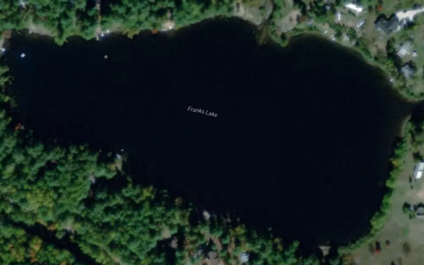 Satellite map of the Franks Lake