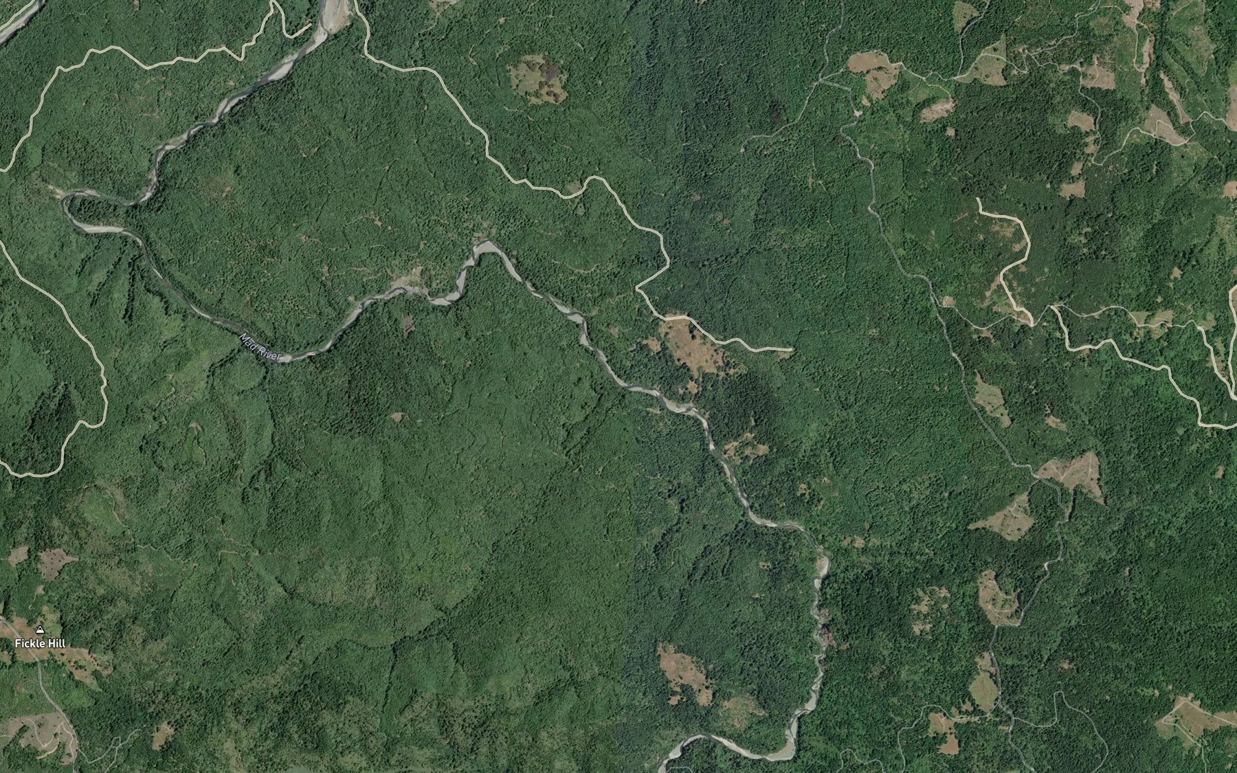 Satellite map of the Devil Creek