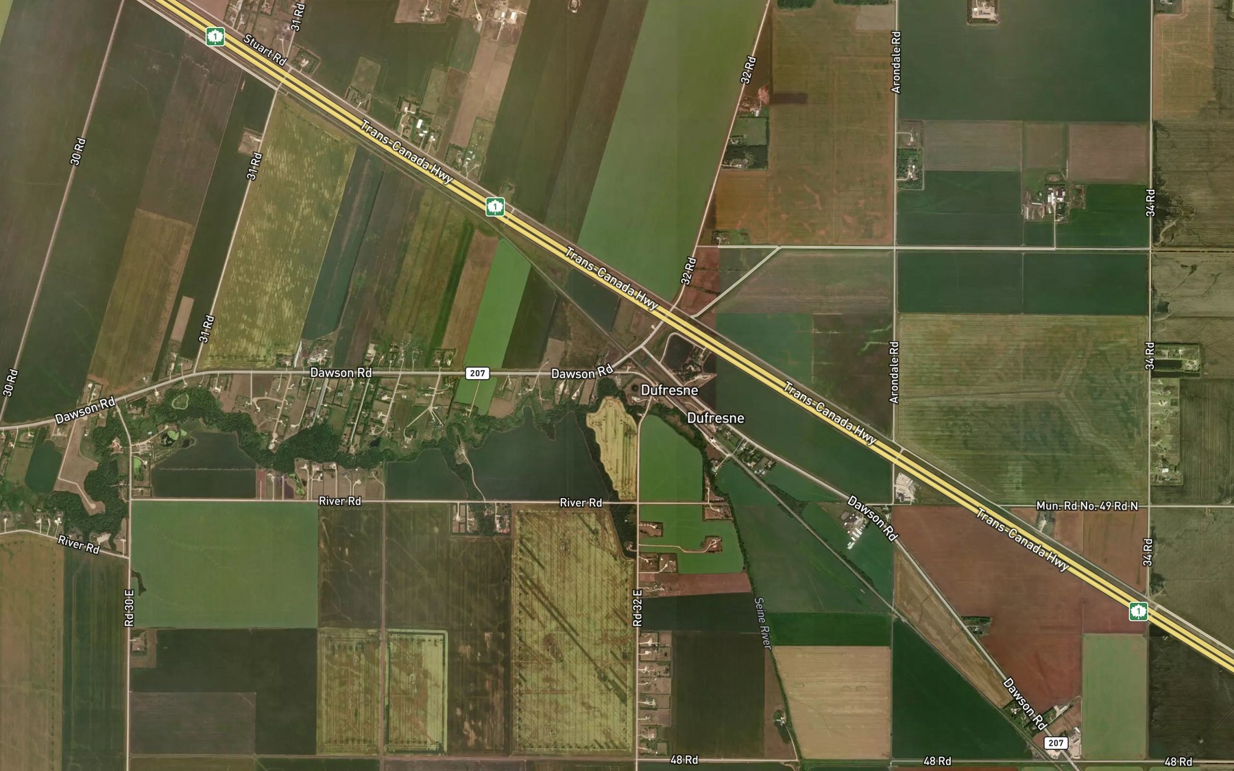 Satellite map of the Ruisseau Fish