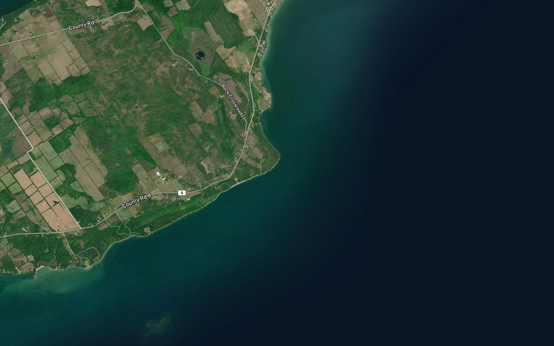 Satellite map of the Marys Cove