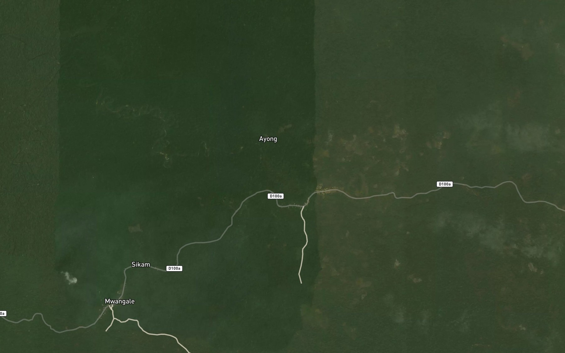 Satellite map of the Bakebe