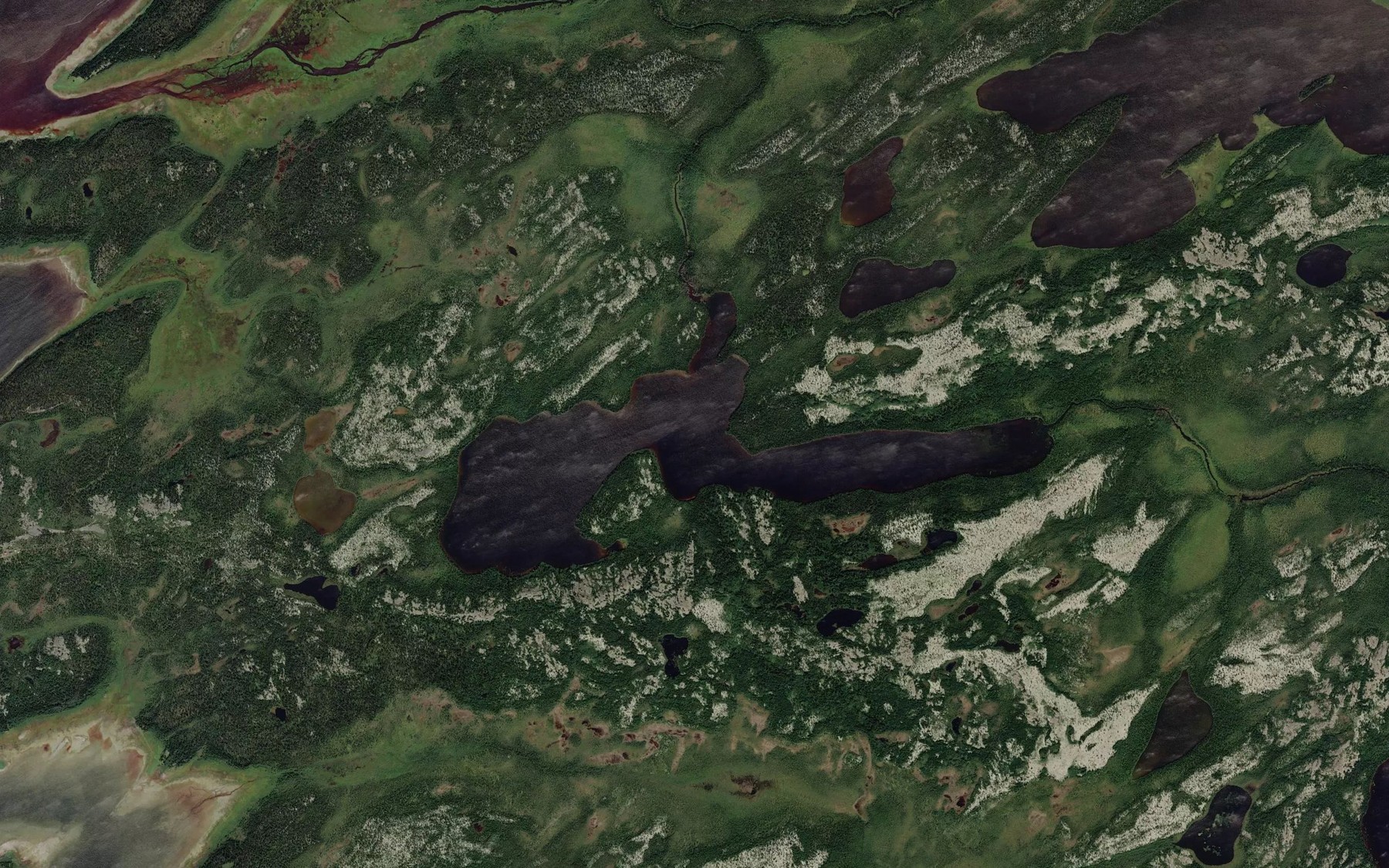 Satellite map of the Lac Chinusaw Pachistiwakan