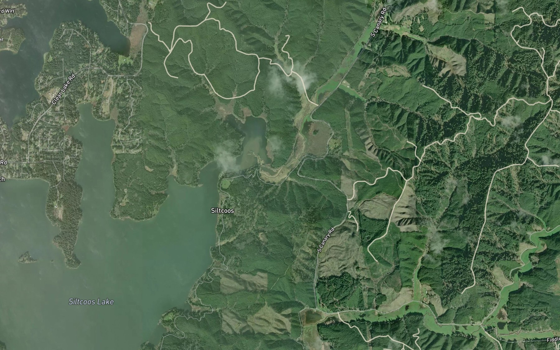 Satellite map of the Mills Creek