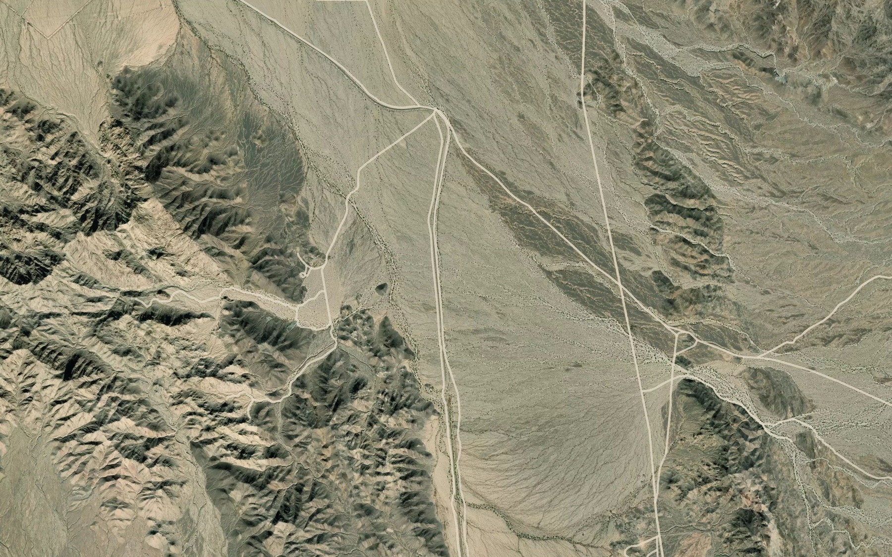 Satellite map of the Red Cloud Wash