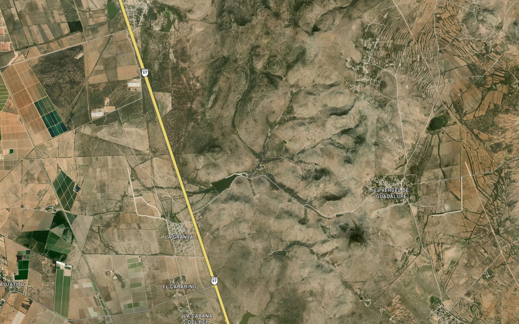 Satellite map of the El Cuervo