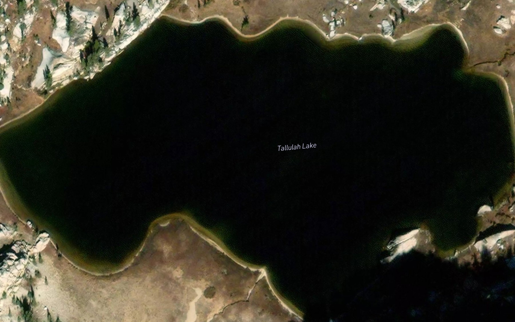 Satellite map of the Tallulah Lake