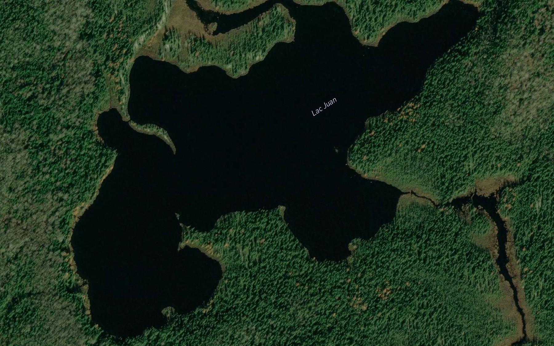 Satellite map of the Lac Juan