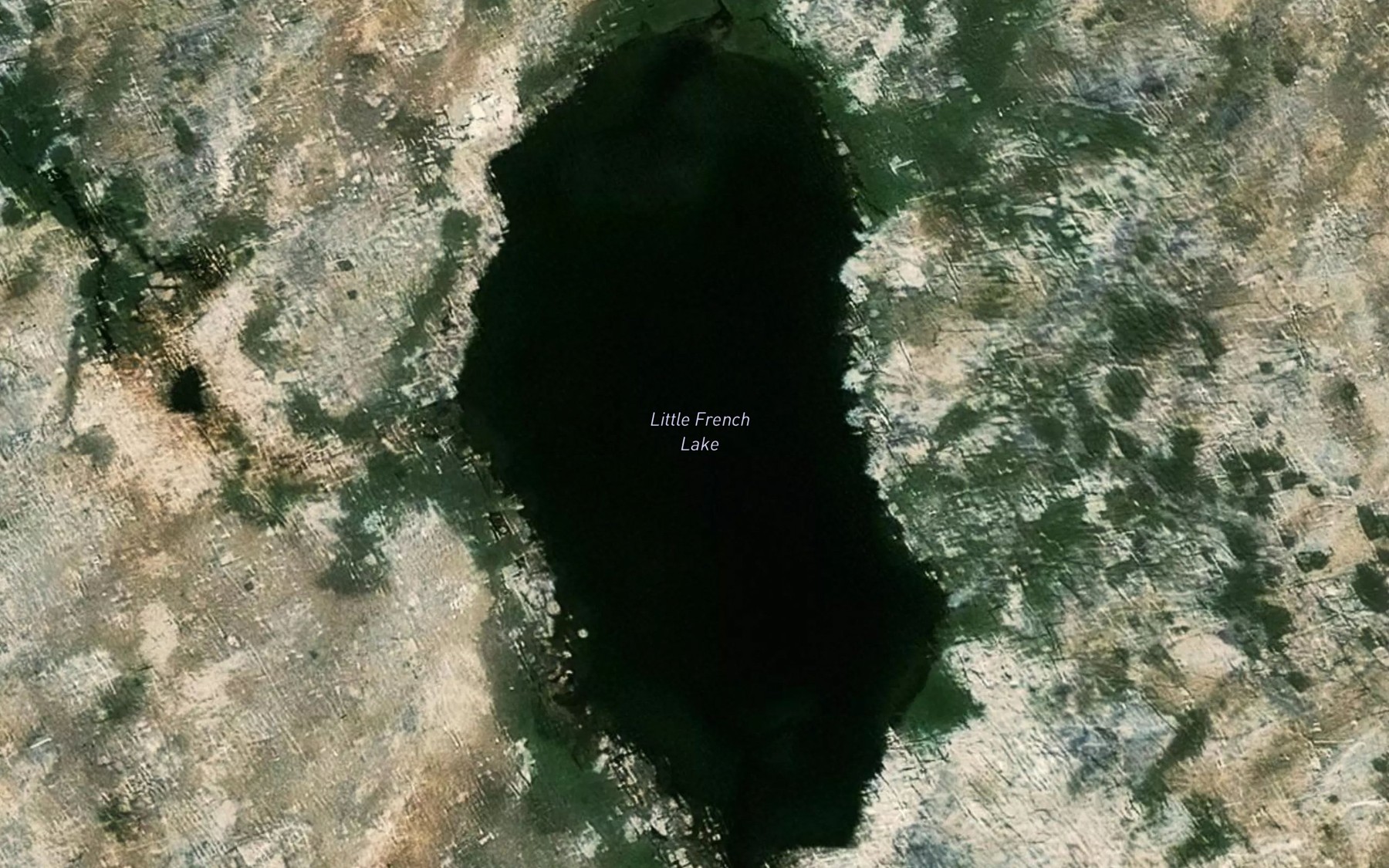 Satellite map of the Little French Lake