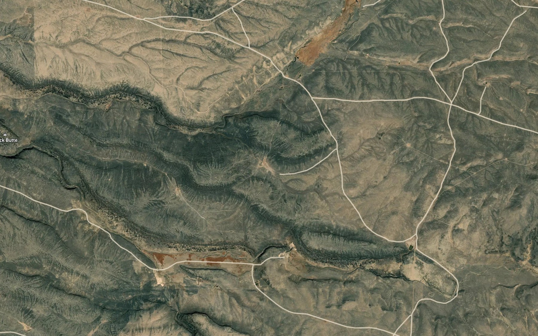 Satellite map of the Black Butte Reservoir