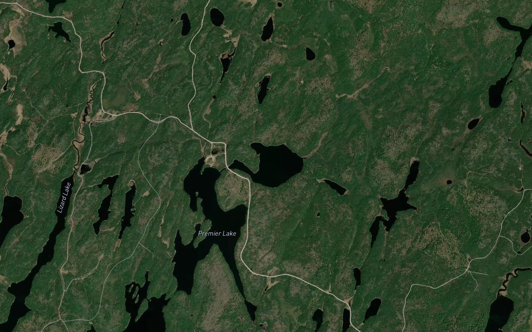 Satellite map of the Franklin Lake