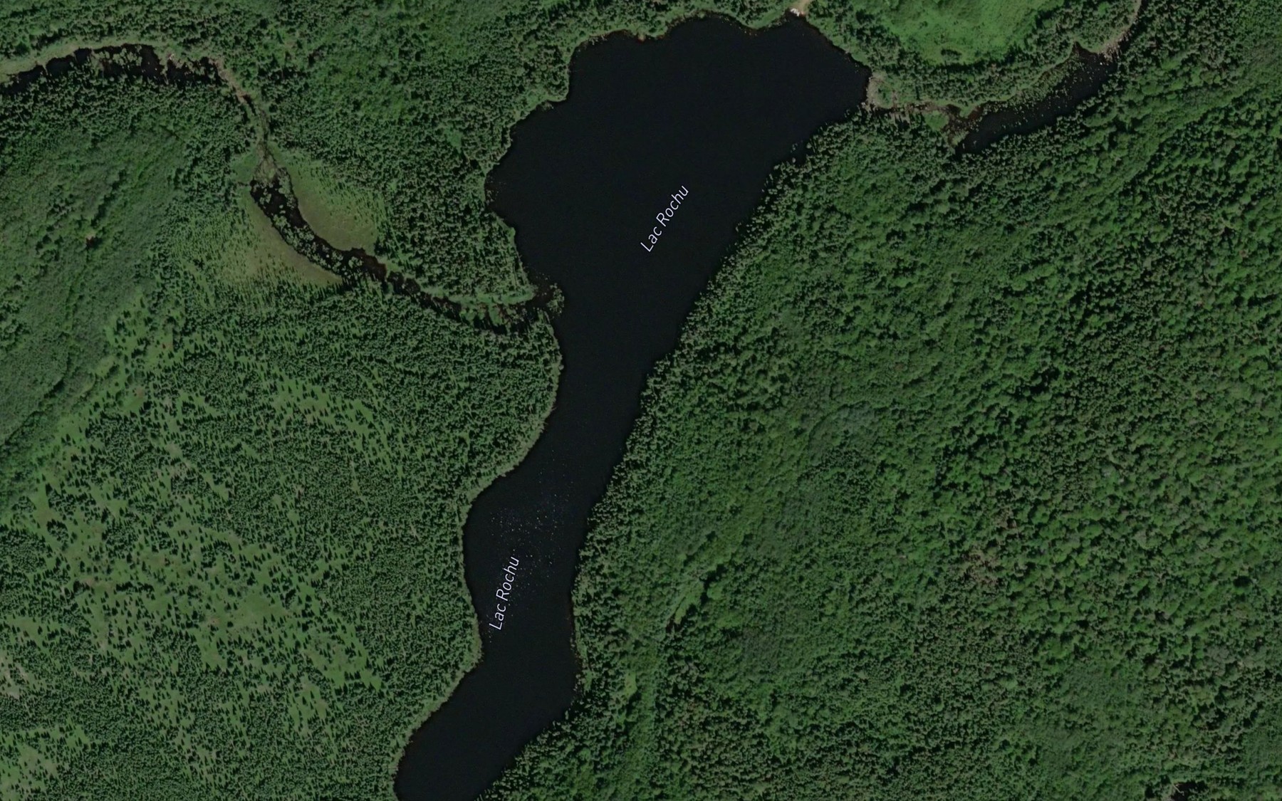 Satellite map of the Lac Rochu