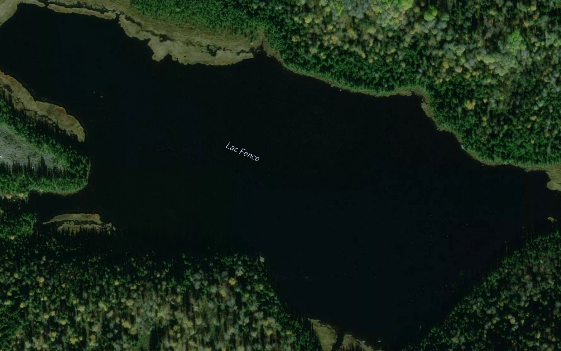 Satellite map of the Lac Fence