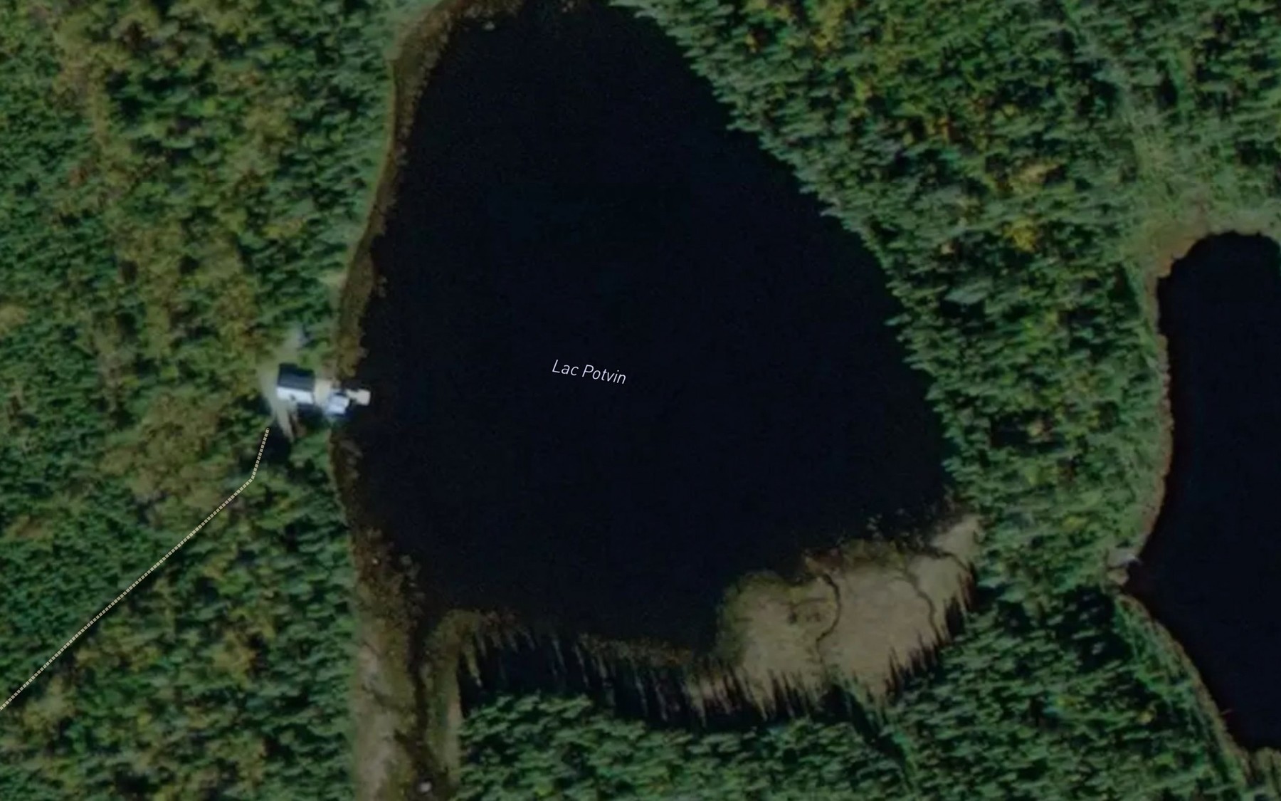Satellite map of the Lac Potvin