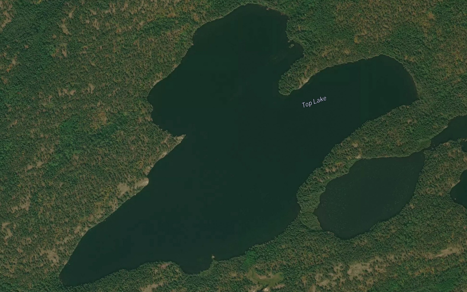 Satellite map of the Top Lake