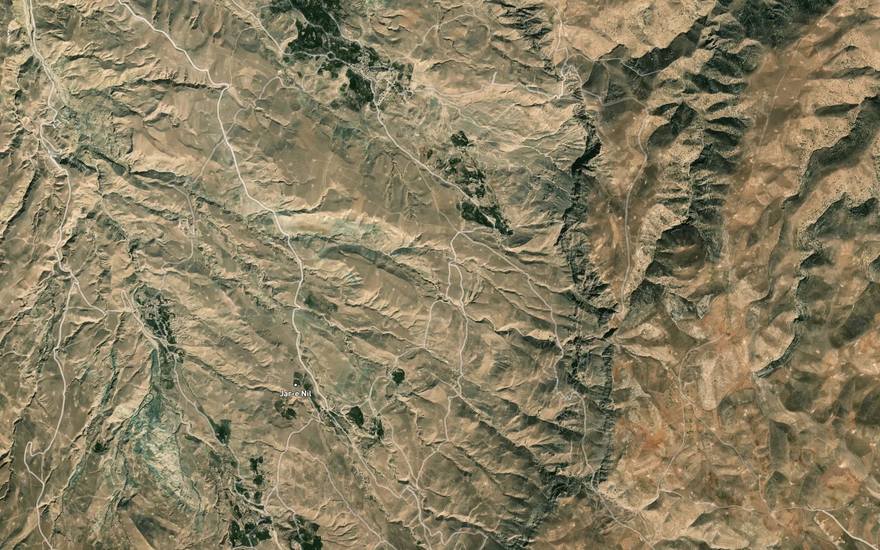 Satellite map of the Jar-e Bayd