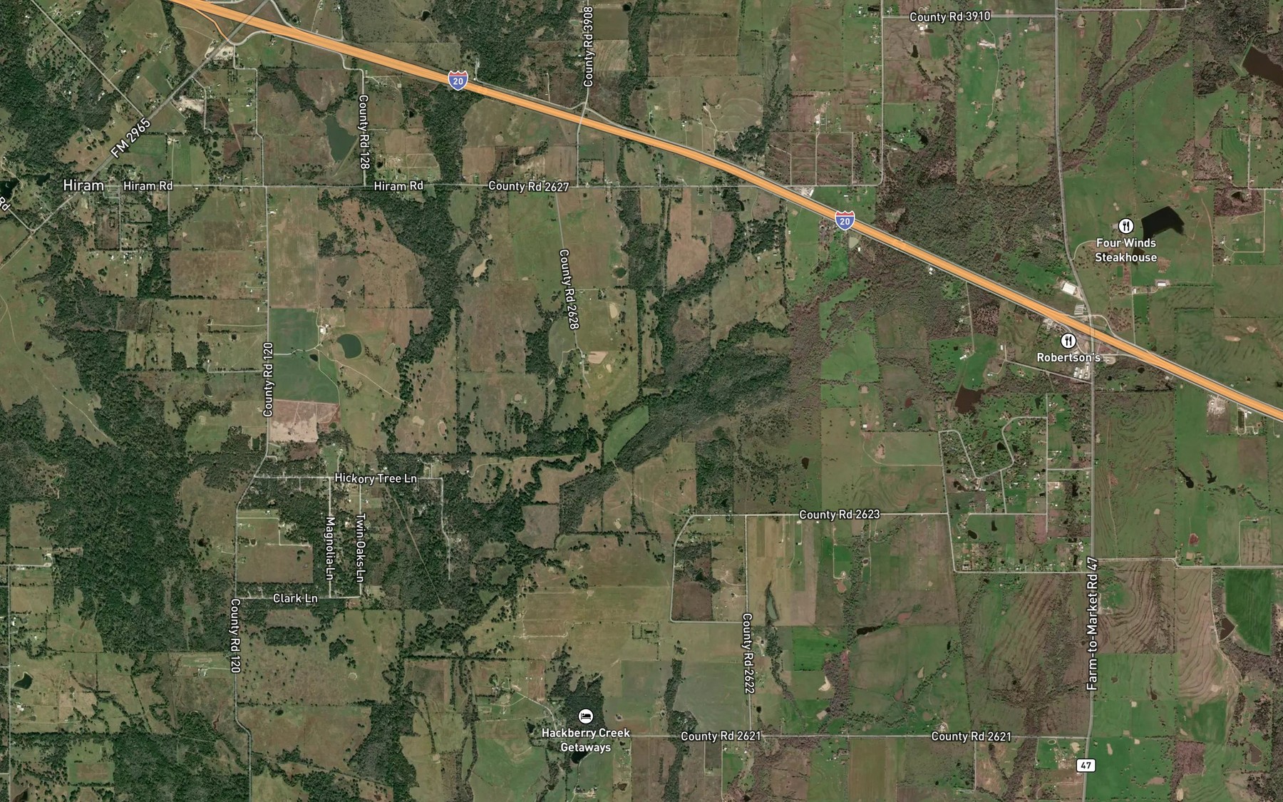Satellite map of the Blackberry Creek